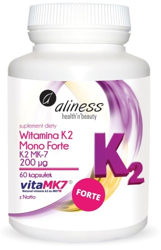 Aliness, Witamina K2 MONO Forte 200mcg, 60 kaps.