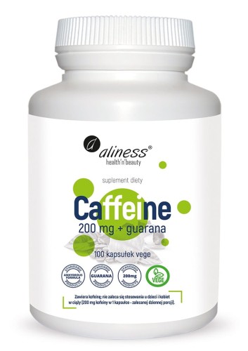 Aliness, Caffeine 200mg z guaraną, 100 Vege kaps.