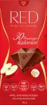RED Delight mleczna czekolada z orzechami laskowymi i jabłkami 30% mniej kcal.