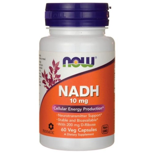 NOW Foods NADH 10mg with 200mg Ribose 60vcap