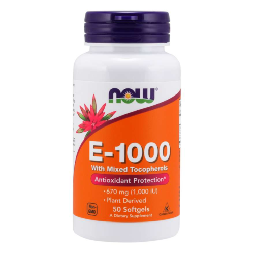 Now Foods Vitamin E Mixed Toc. 1000IU 50 sgels