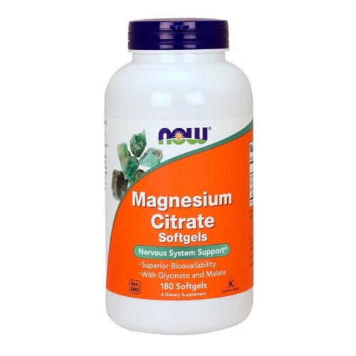 NOW Foods  Magnesium Citrate Softgels - 180 softgels