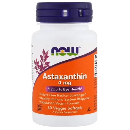 NOW Foods Astaxanthin, 4mg - 60 veggie softgels