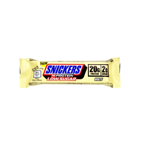 Snickers Hi-Protein Low Sugar White chocolate - baton białkowy 20g białka