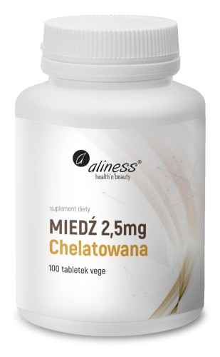 Aliness, Miedź chelatowana 2,5 mg x 100 Vege tabs.