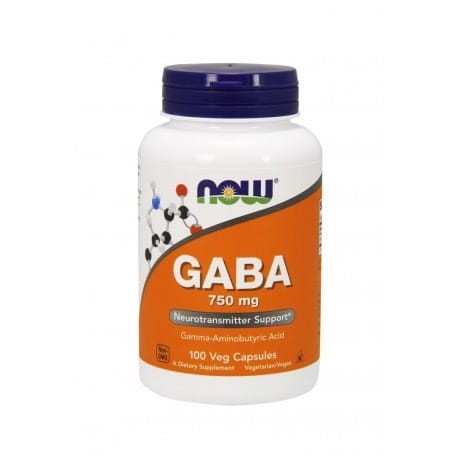 Now Foods Gaba, 750mg - 100 vcaps
