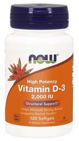 Now Foods Vitamin D3, 2000 IU - 120 softgels
