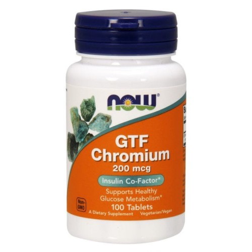 Now Foods GTF Chromium, 200mcg - 100 tablets